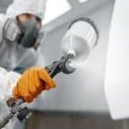 Liquid spray painting