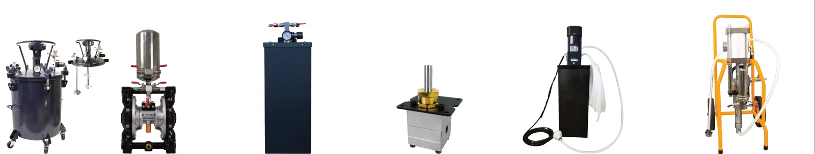 Paint supply equipment: pressure pot, pumps and airless pump