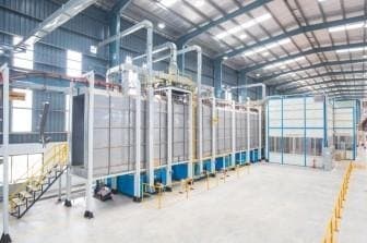 Spray type pre-treatment plant